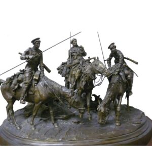 бронзовая скульптура казаки фуражиры