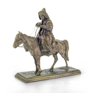 Бронзовая скульптура Киргиз на лошади