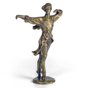 Бронзовая статуэтка Джигит, танцующий лезгинку